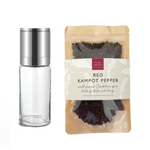 Load image into Gallery viewer, Red Kampot Pepper & Mill Grinder Gift Set ⭐️ GREAT TASTE 2024