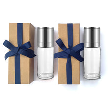 Load image into Gallery viewer, Salt & Pepper Gift Set | Medium Mills Grinders | with Pink Himalayan Rock Salt & Kampot Pepper