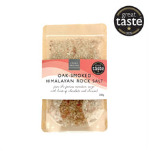 Load image into Gallery viewer, Oak-Smoked Salt and Medium Pepper Mills Grinders Gift Set | with Oak-Smoked Himalayan Rock Salt &amp; Oak-Smoked Black Kampot Pepper ⭐️ GREAT TASTE 2025
