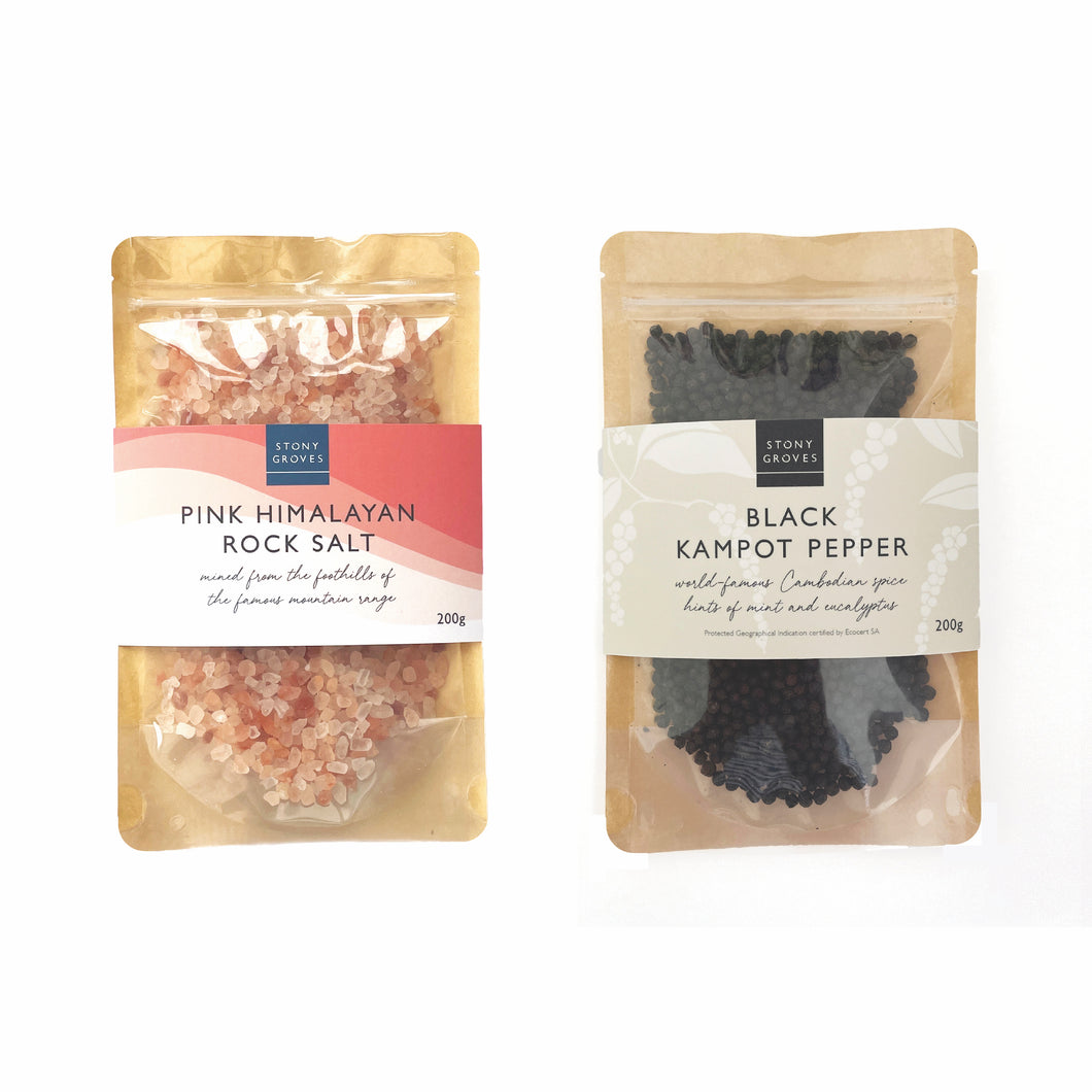 Pink Himalayan Rock Salt & Kampot Pepper Refills